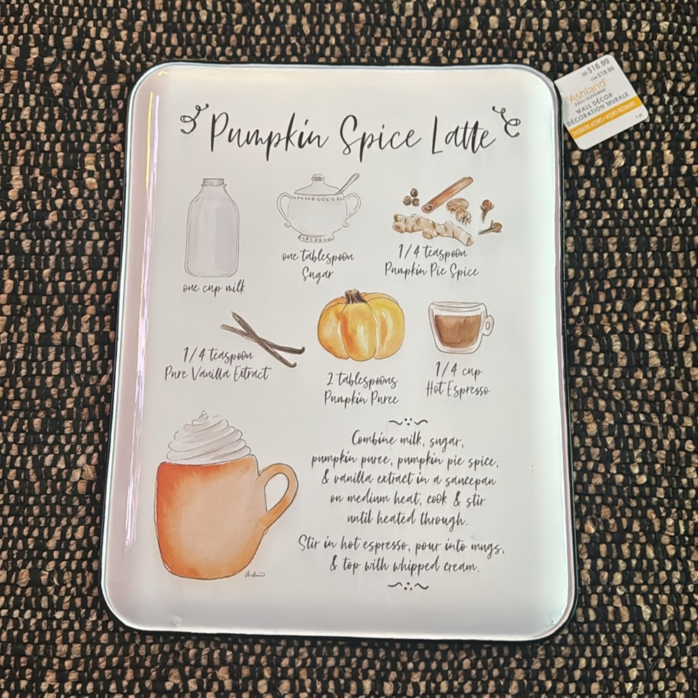 Pumpkin Spice Latte Fall Wall Decor